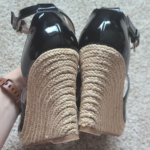 L.K. Bennett Maggie Peep toe Wedge Espadrilles - Picture 9 of 14